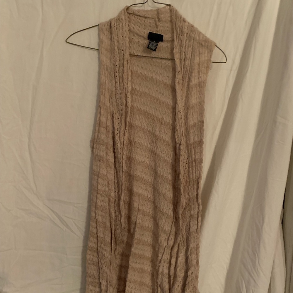 Women’s long crochet sweater